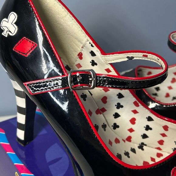 Funtasma Contessa 57 Alice in Wonderland 4” Heels size 9 Black - Picture 5 of 10
